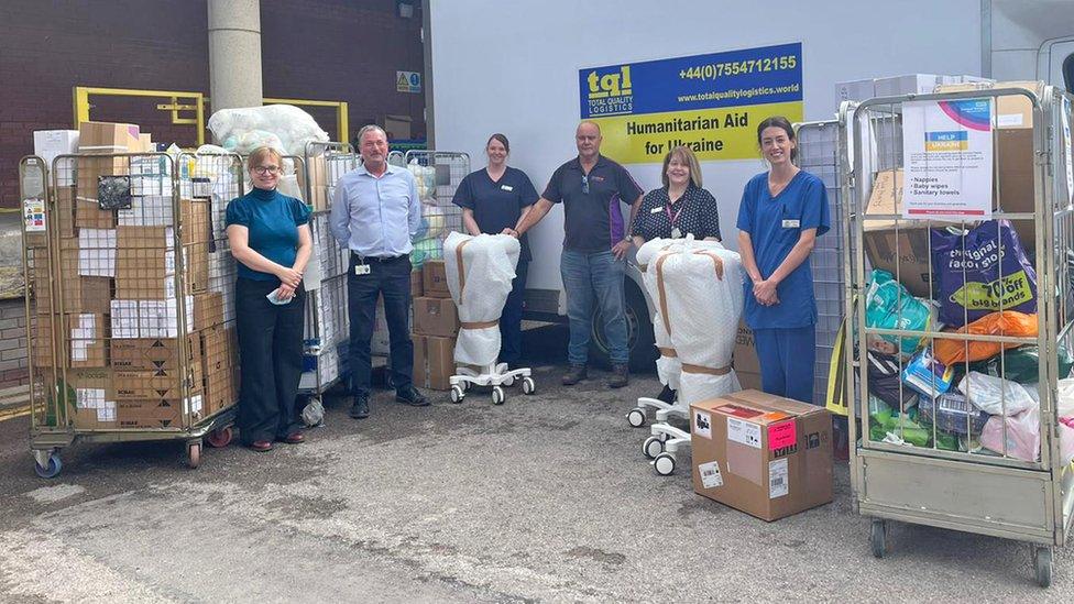 Liverpool Women's Hospital Neonatal Unit staff with donated items