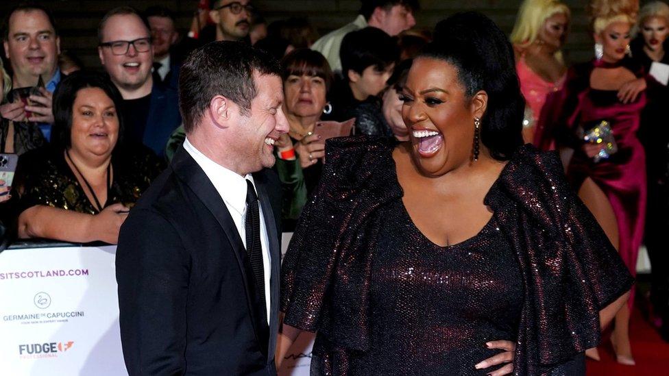 Dermot O'Leary and Alison Hammond on the red carpet for the National Television Awards in Wembley