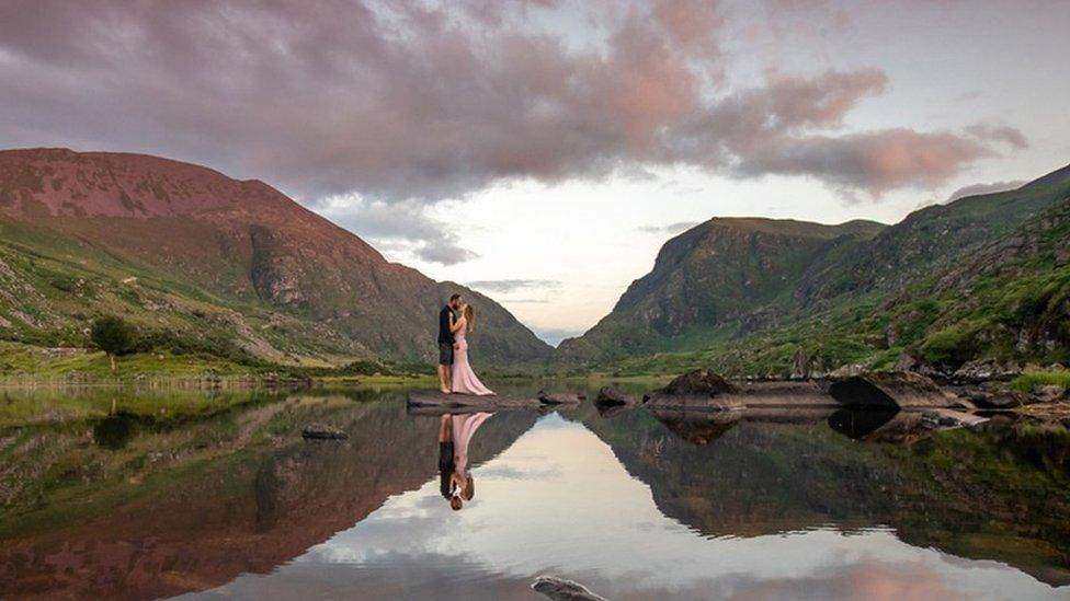 Couple in landscape shot