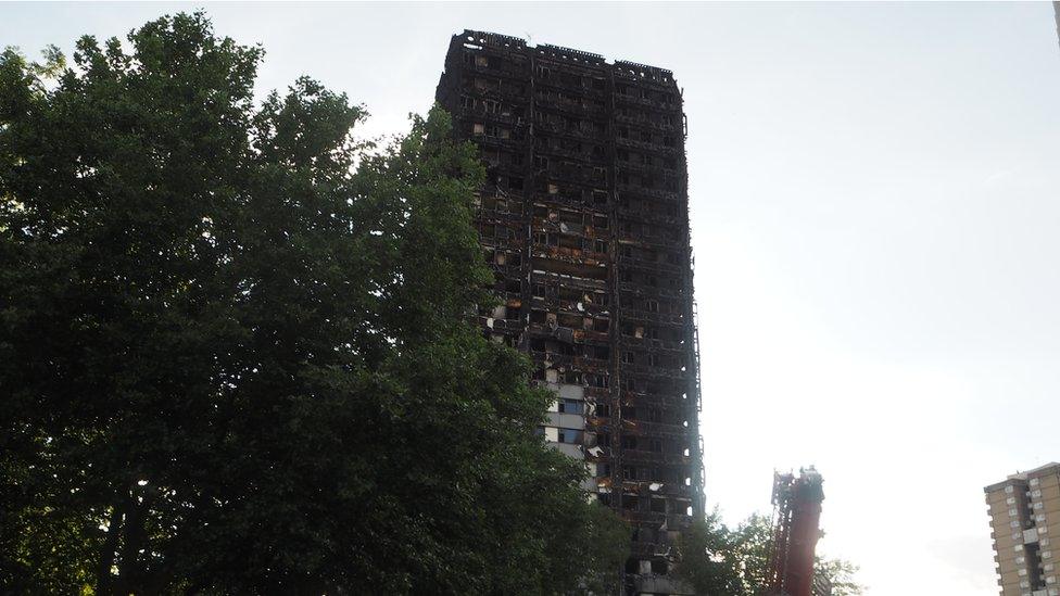 Grenfell Tower after the fire