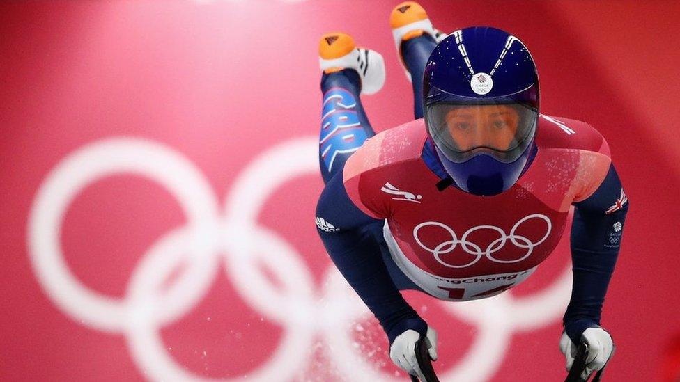 Lizzy Yarnold competes