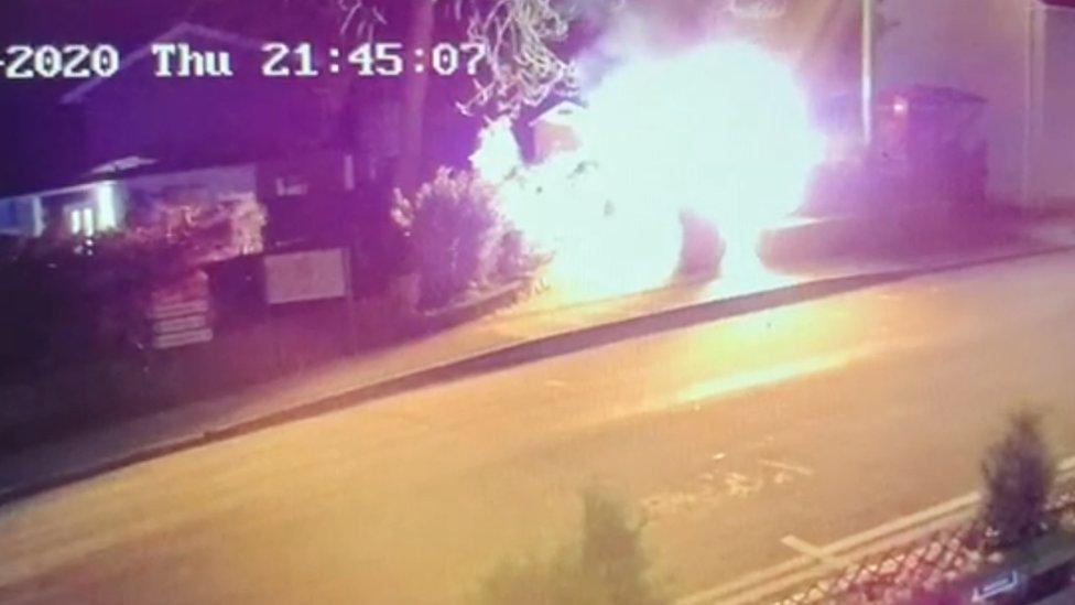 CCTV petrol bomb