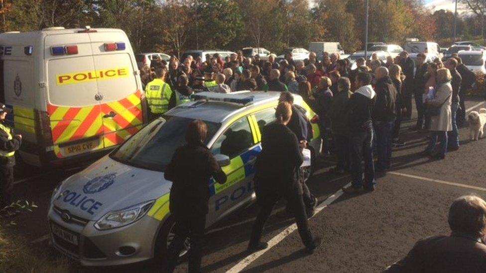 Car park at Holy Rood High School