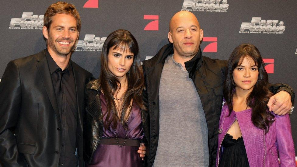 Paul Walker, Jordana Brewster, Vin Diesel and Michelle Rodriguez promoting Fast & Furious in Germany