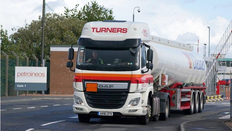 tanker in grangemouth