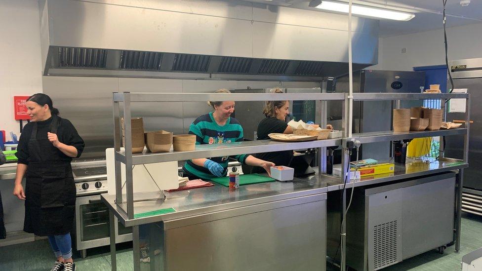 Kitchen at Footprints Women's centre