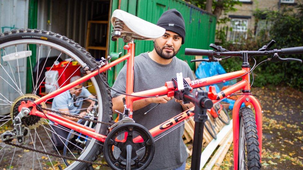 Man with bike