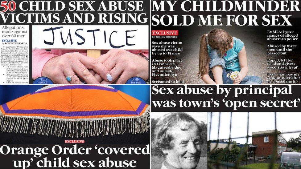 Impartial Reporter front page articles about the abuse scandal