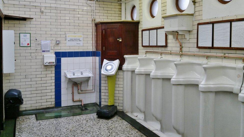 The interior of the toilets in Hull