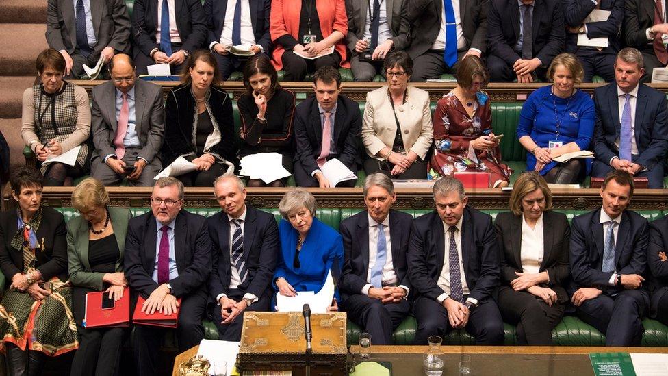 Prime Minister Theresa May during Prime Minister's Questions in the House of Commons, London on 16 January 2019.