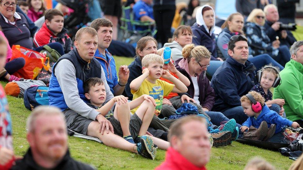 Spectators at Air Waves Portrush