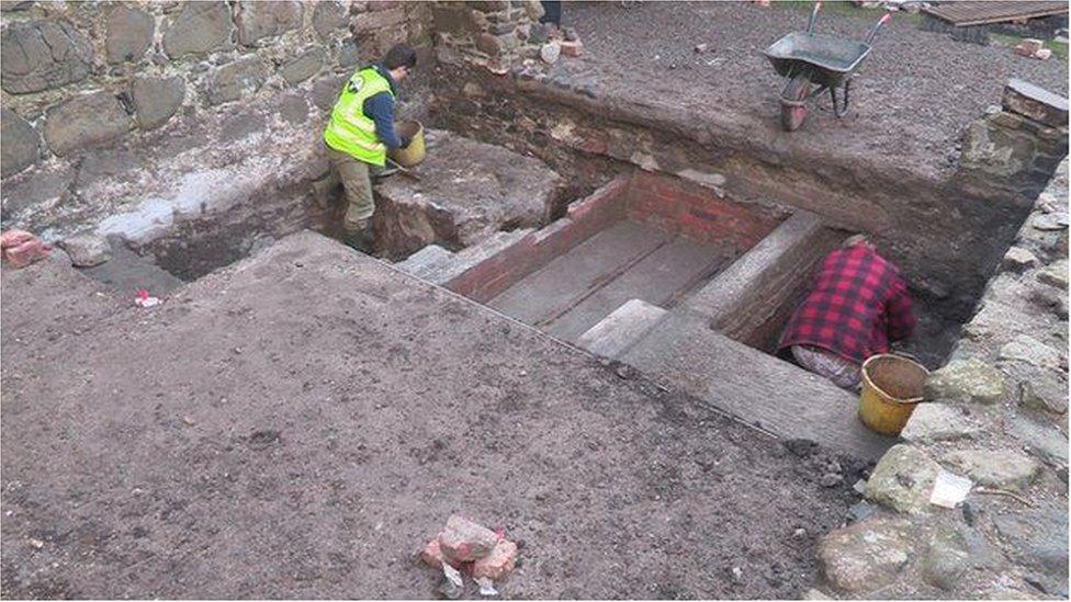 A previous dig at Carrickfergus Castle in 2014