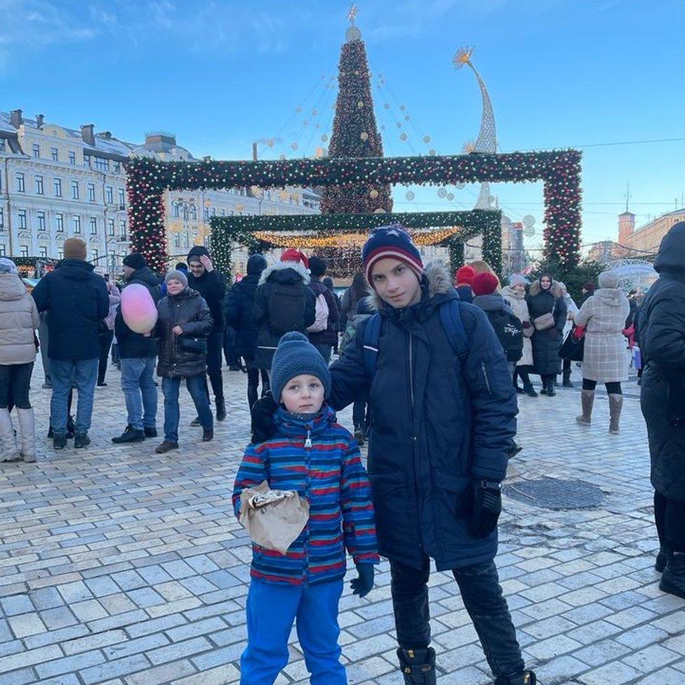 Milan and Adam in Kyiv on the run up to Christmas last year