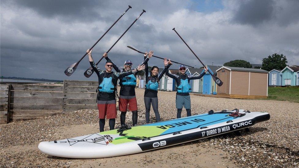 From left to right, Oli Jordan, Andy Large, Jess Ashley and Matt Payne