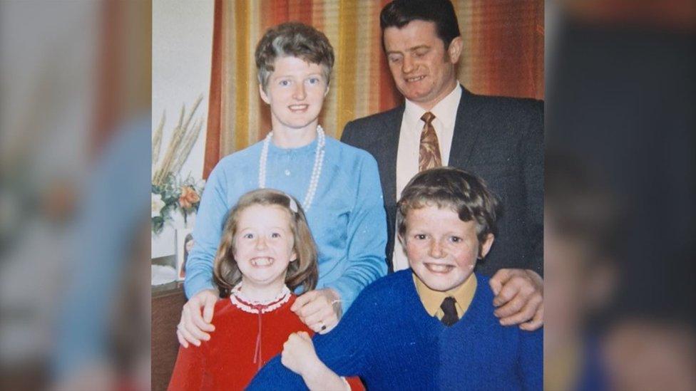 Elaine and her brother Douglas, with parents Alex and Sheena