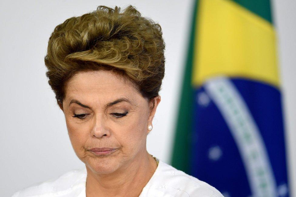 Dilma Rousseff in Brasilia, 15 April