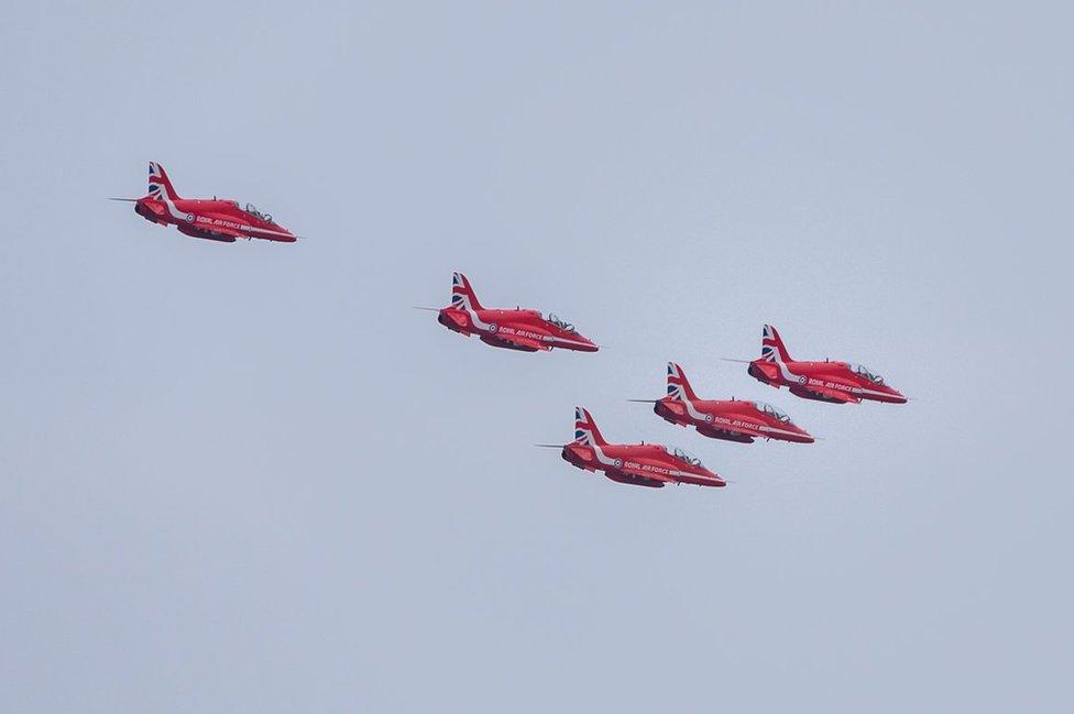 Red arrows seen from Oakham, Rutland