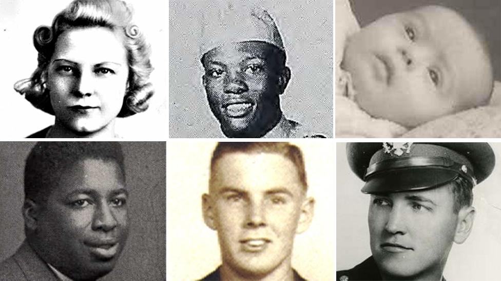 From top left, Dorothy Stretch, Ernest Care, Ivan Richter. From bottom left, Rufus Manigault, John Walker, Raymond Check