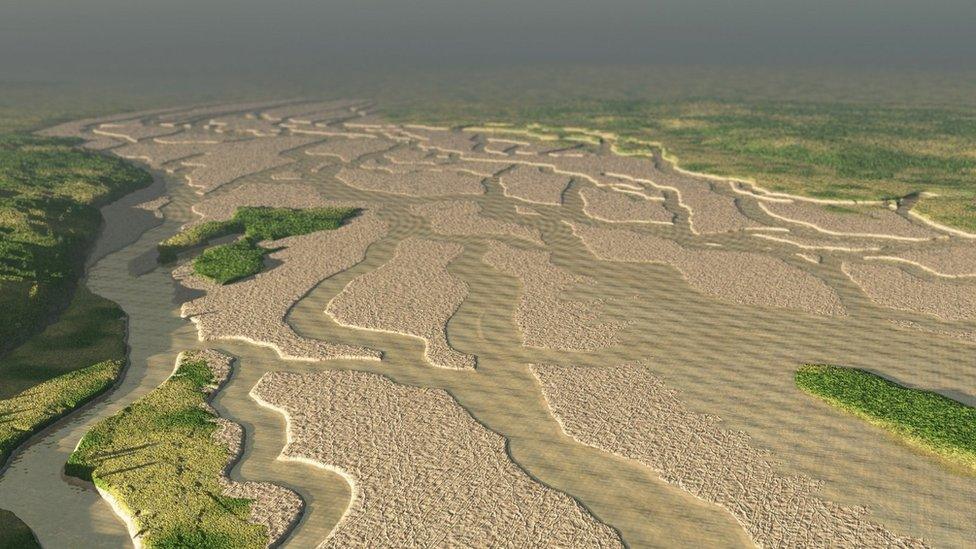 Doggerland flood plain, artist's impression