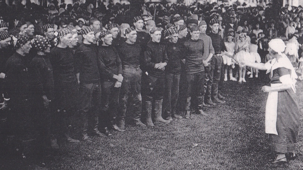 An old photo of the Polperro Fishermen's Choir