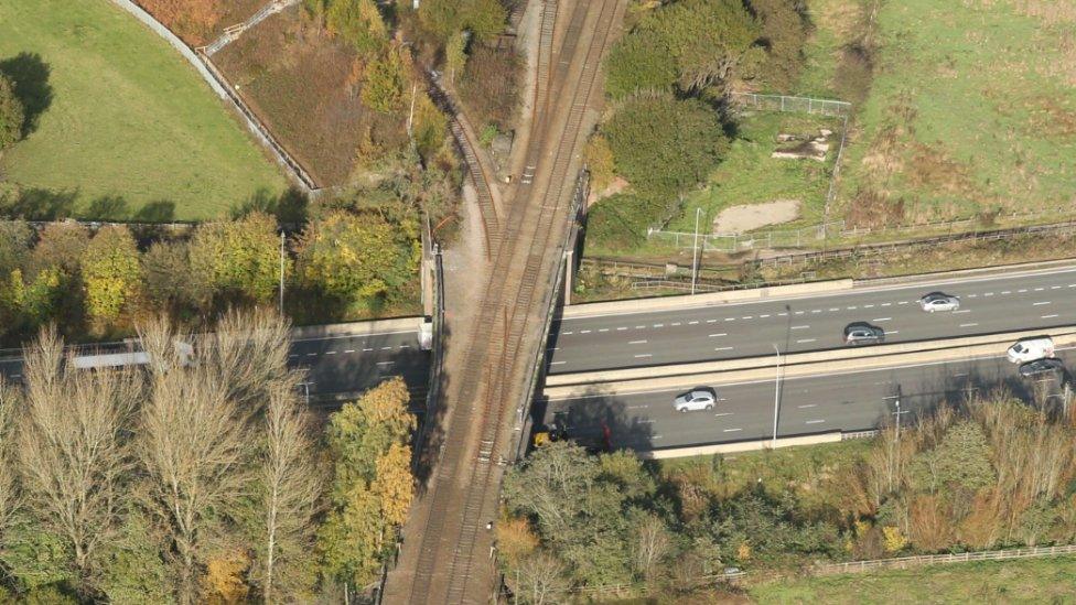 Castleton bridge on the M62 in Rochdale.