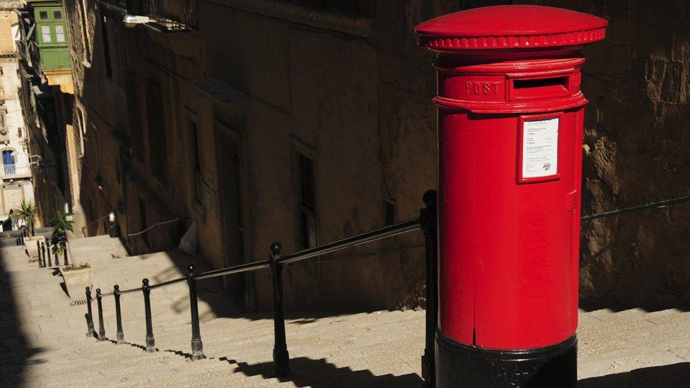 Red postbox in Malta