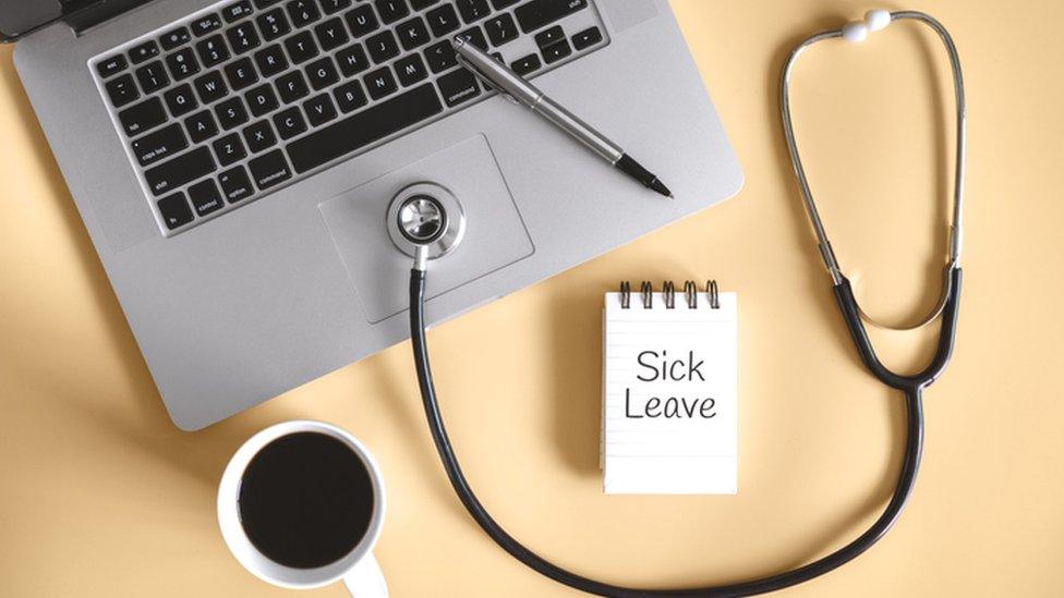 sick leave illustration