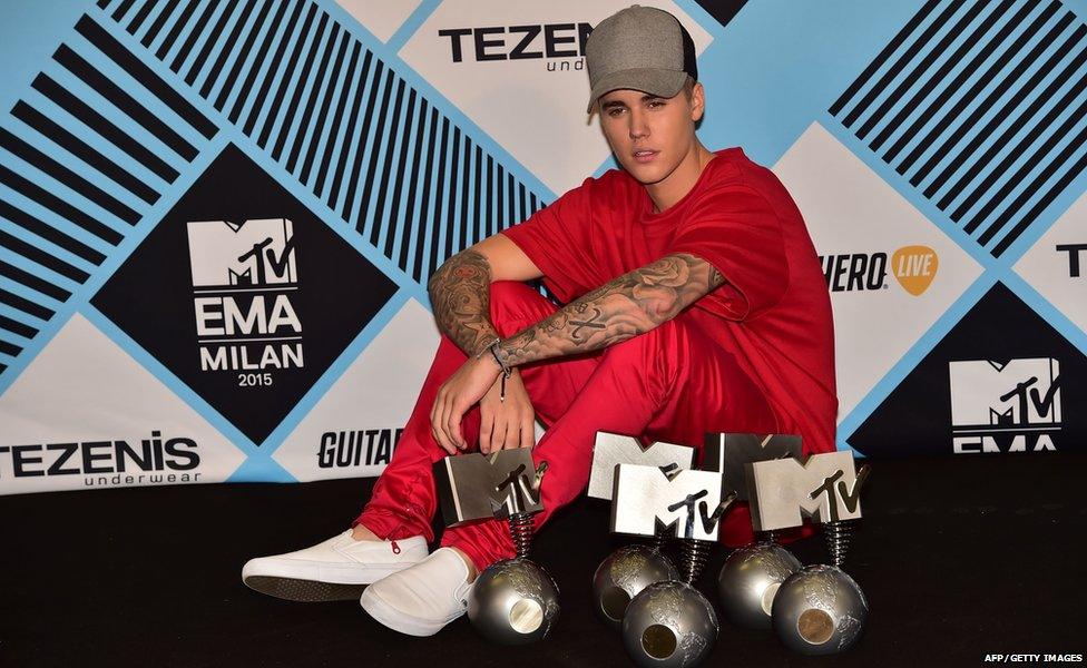 Justin Bieber at the MTV EMAs 2015