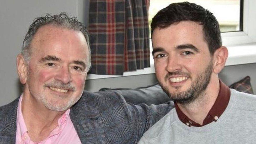 Harry McDaid with his son Sean