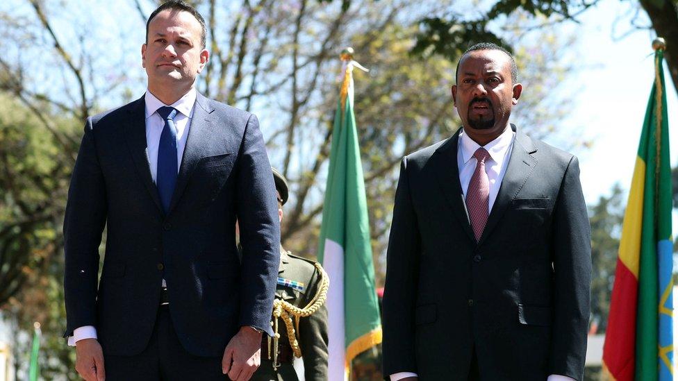 Leo Varadkar, Ireland"s Prime Minister and his Ethiopian counterpart Abiy Ahmed