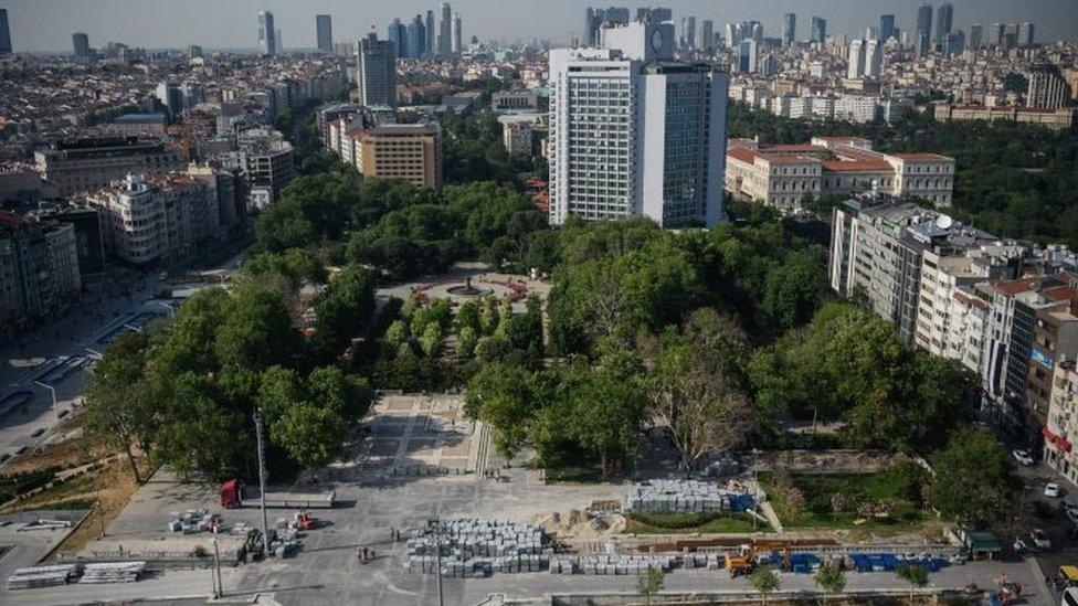 View of Gezi Park, in central Istanbul 30/05/2016