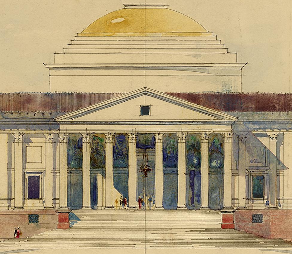 Design for the Viceroy's House, New Delhi - by Edwin Lutyens - 1912