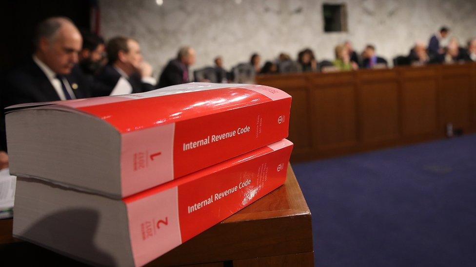 Members of the Senate Finance Committee participate in a markup of the Republican tax reform proposal in Washington, DC.