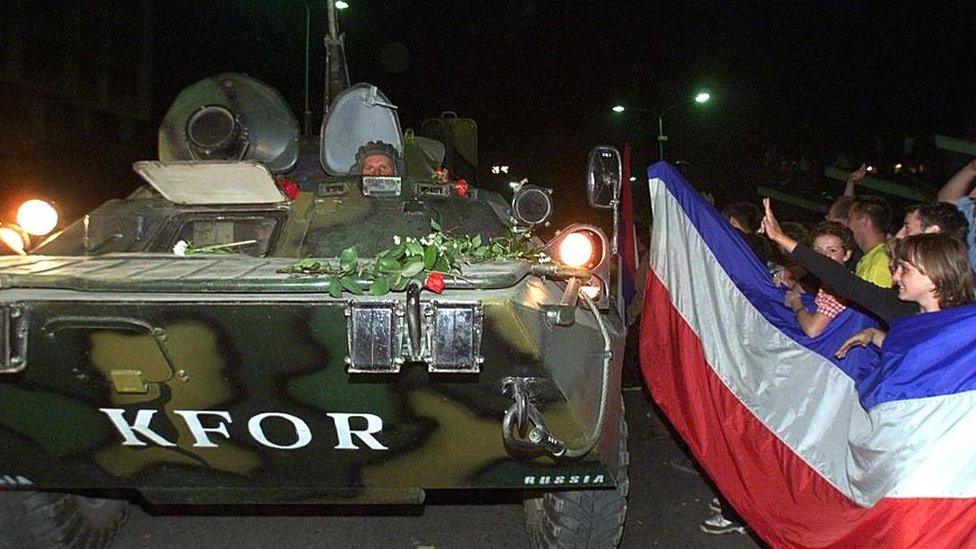 Russian forces in Pristina 1999