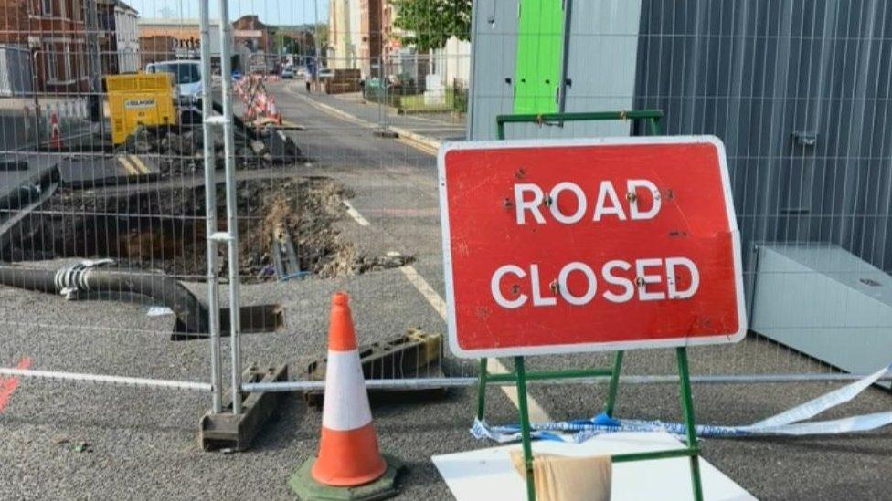 Carlton Road Worksop sinkhole