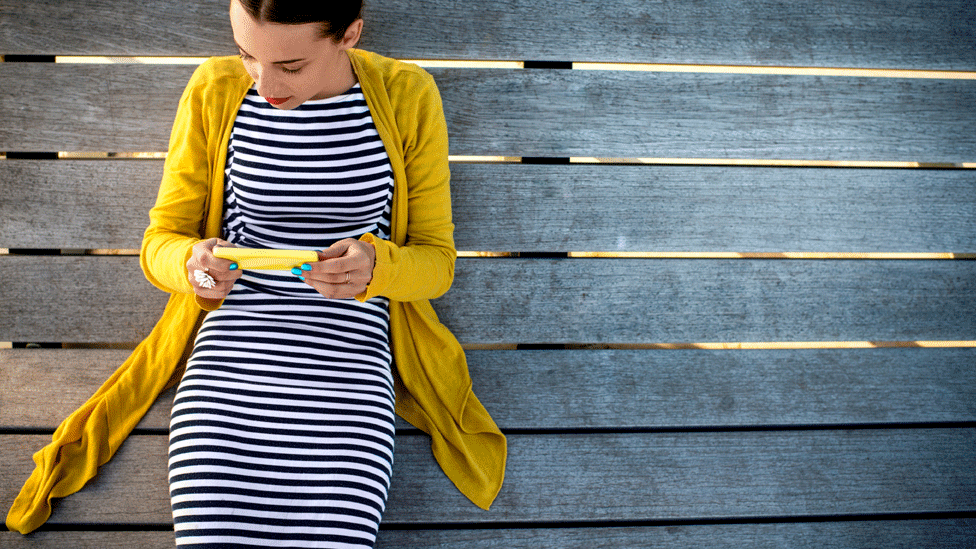 Young woman using a smartphone