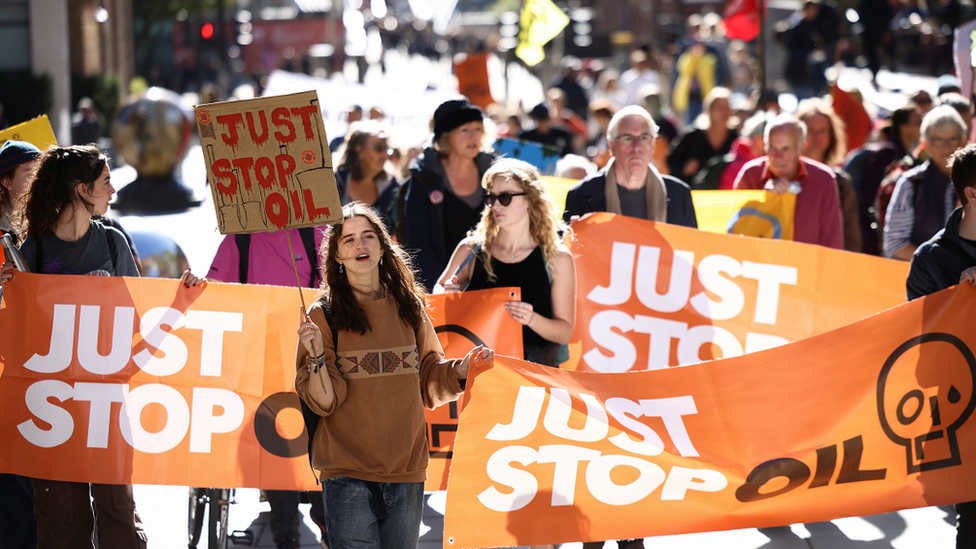 A Just Stop Oil protest in London