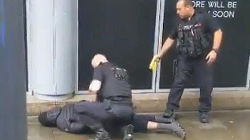 Man being Tasered