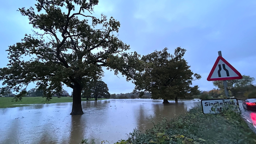 Flooding in Leigh in Surrey