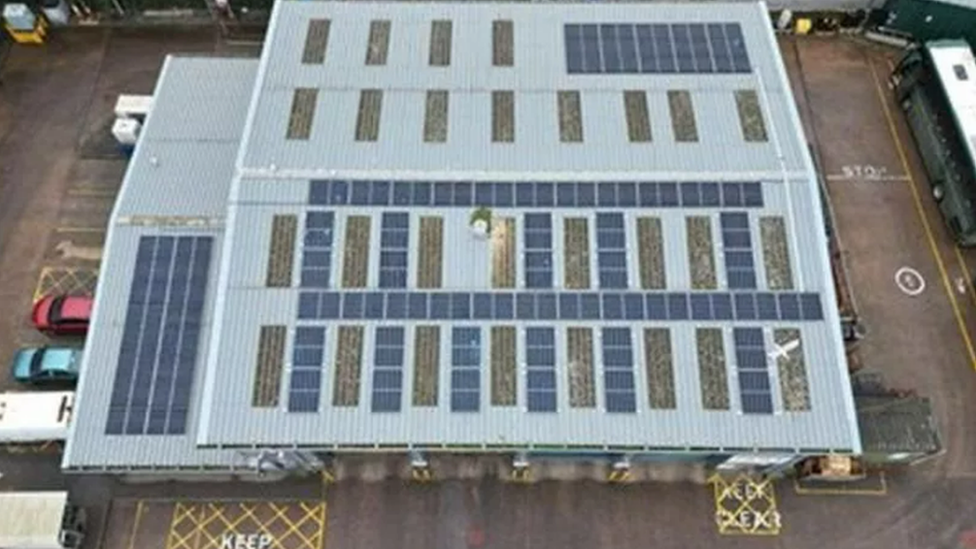 An aerial view of Bridgwater bus depot