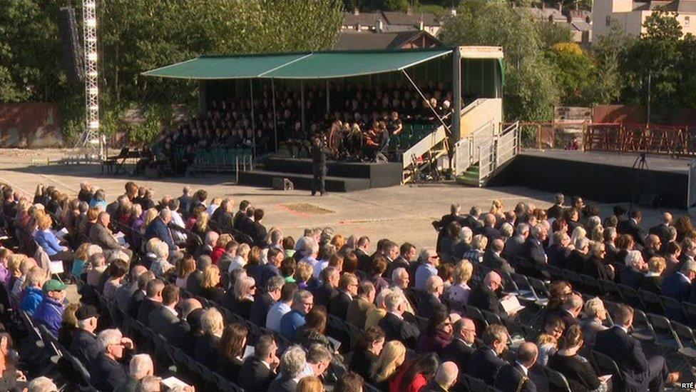 The ceremony was held at the city's Albert Basin