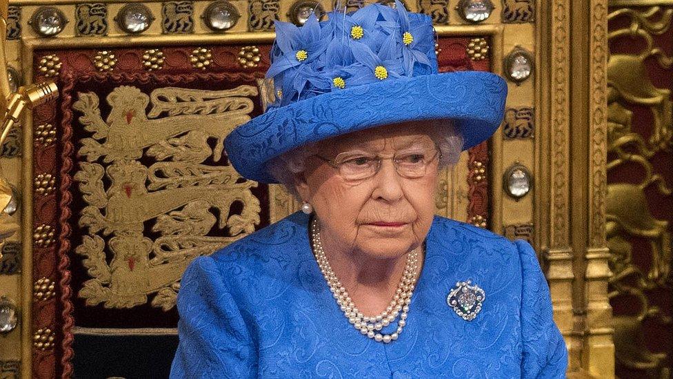 Queen during the state opening of Parliament