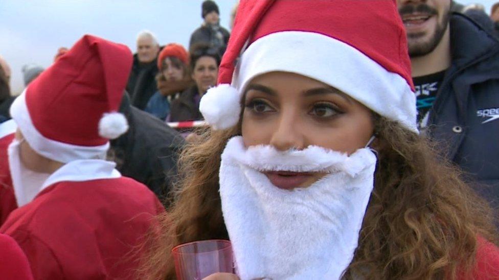 Jade Thirwall dressed as Santa