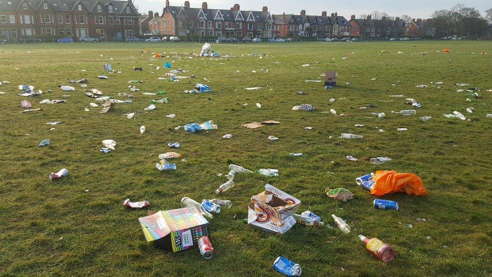 Rubbish on the Town Moor