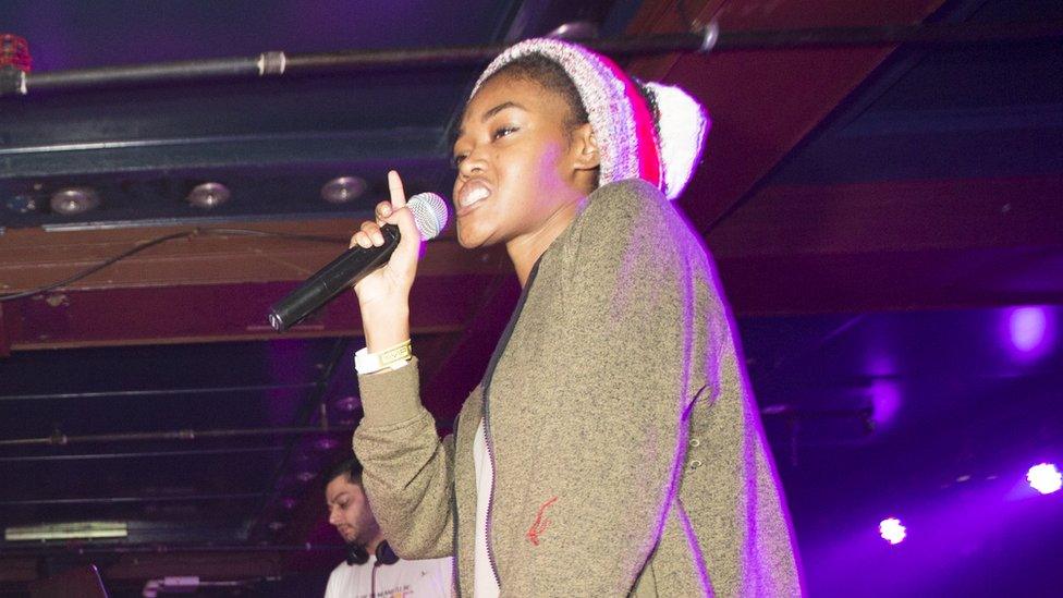 Chynna performing on stage