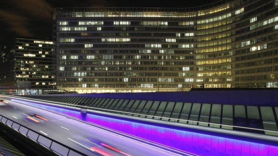 A general view of the EU Commission headquarters in Brussels (16 February 2016)