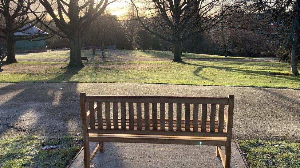 Bench in Nottingham Arboretum