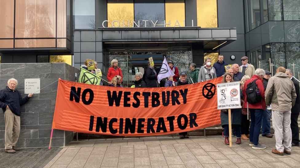 Westbury incinerator protesters