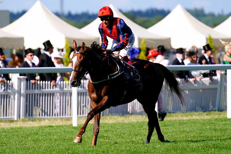 Frankie Dettori after competing in the Golden Gates Stakes during day five of Royal Ascot at Ascot Racecourse