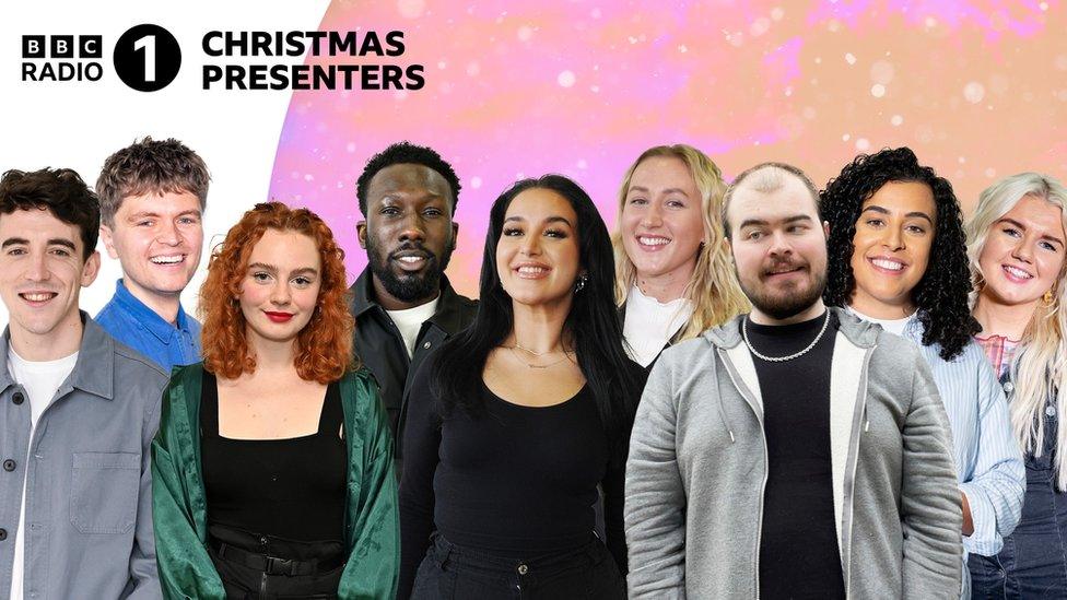 BBC Radio 1's Christmas presenter poster